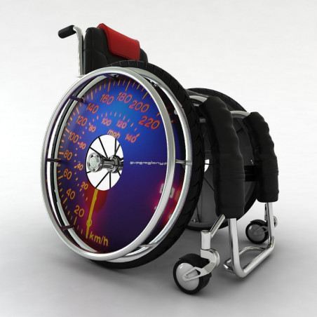 Wheelchair wheel cover car speedometer