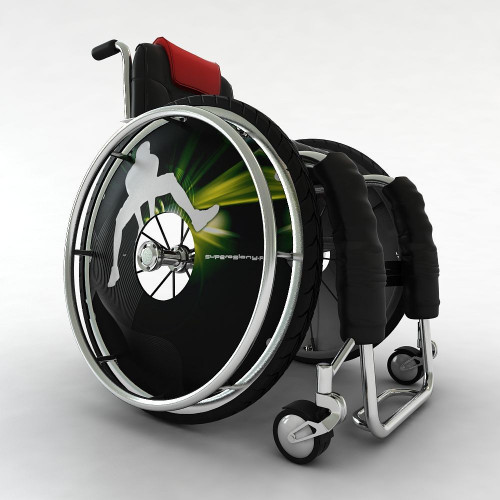Wheelchair wheel cover for overcoming obstacles - parkour