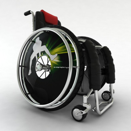 Wheelchair wheel cover for overcoming obstacles - parkour