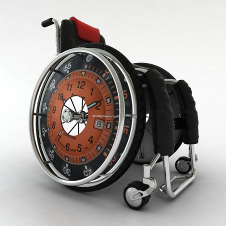 Wheelchair wheel cover sports watch face