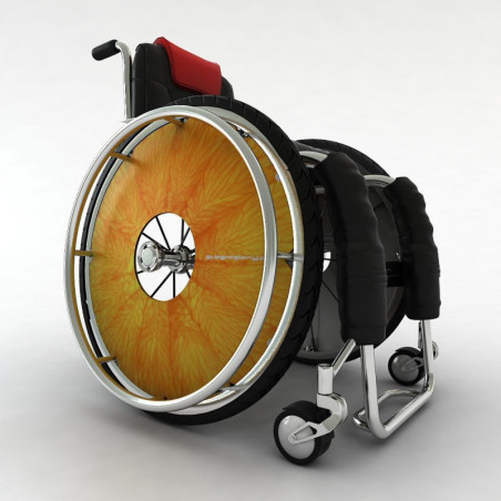 Juicy orange wheelchair wheel covers