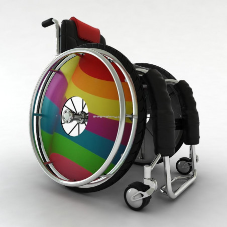 Rainbow Flag Wheelchair Spoke Cover