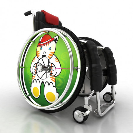 Cat in a Red Hat Wheelchair Wheel Cover