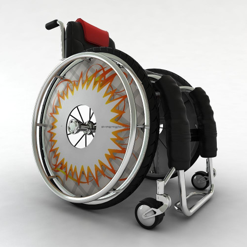 Wheelchair Wheel Cover Boom Comic Explosion