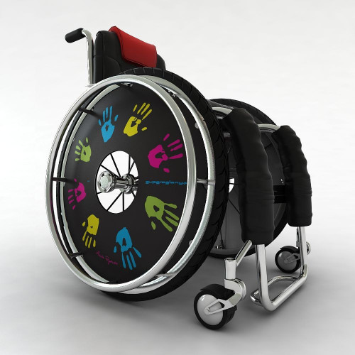 Wheelchair Wheel Spoke Cover Colored Hands