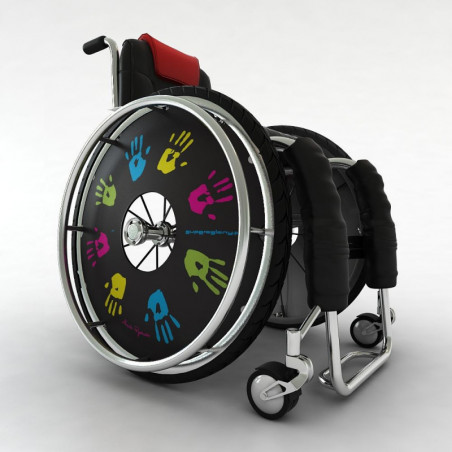 Wheelchair Wheel Spoke Cover Colored Hands