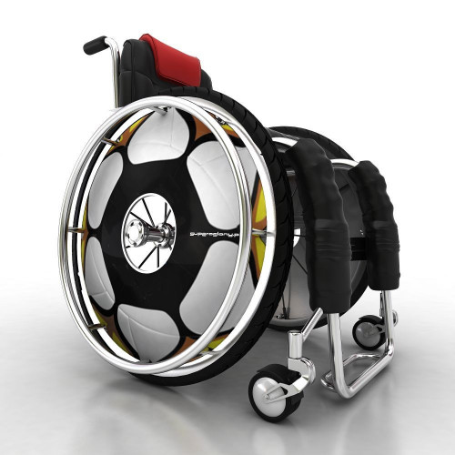 Wheelchair wheel cover football from the European Championships