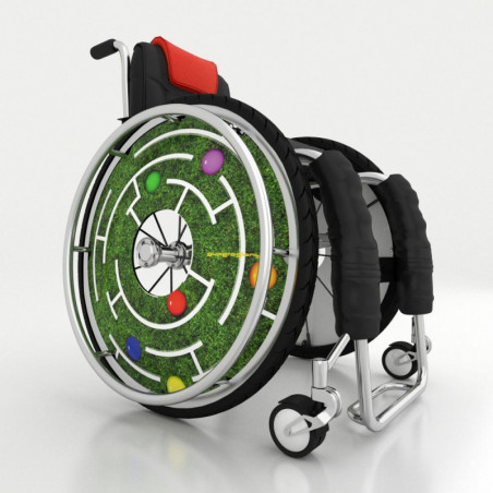 Wheelchair spoke cover labyrinth