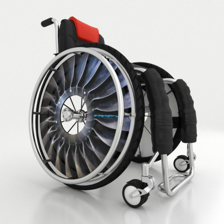 Wheelchair wheel spoke cover, aircraft turbine rotor