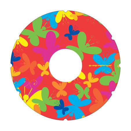 Wheelchair spoke covers with colorful butterflies