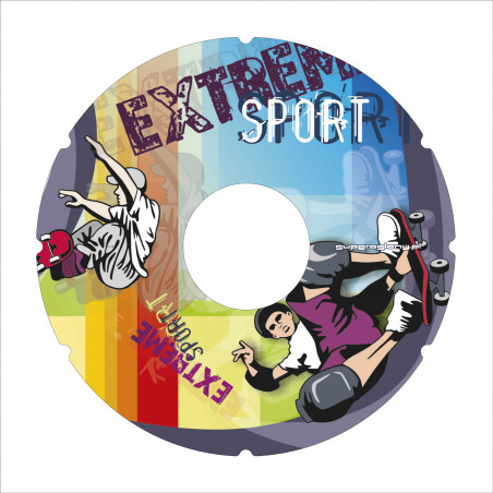 Wheelchair wheel cover for skateboarding - Skateboarding