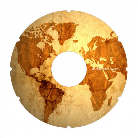 Wheelchair wheel spoke cover world map