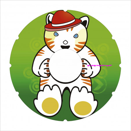 Cat in a Red Hat Wheelchair Wheel Cover