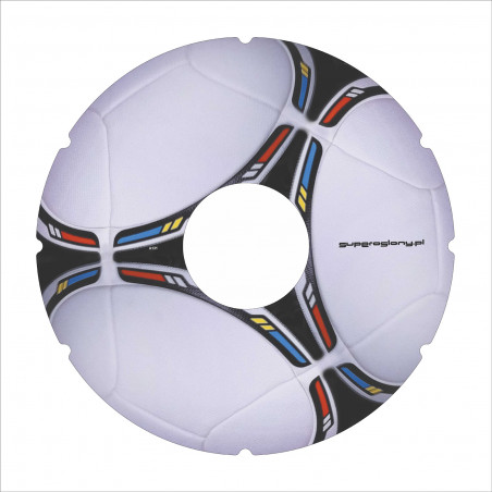 Wheelchair wheel cover with Euro 2012 ball