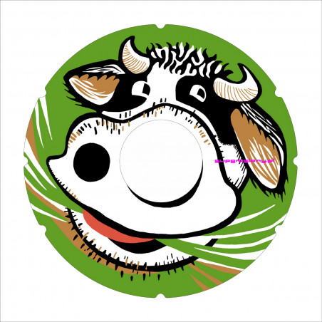 Spotted cow wheelchair wheel spoke cover