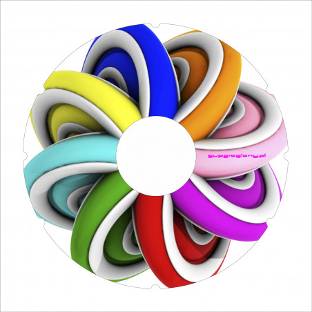 Wheelchair spoke covers, colorful spirals
