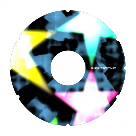 Wheelchair wheel cover colorful disco stars