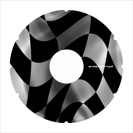 Wheelchair wheel cover starting flag