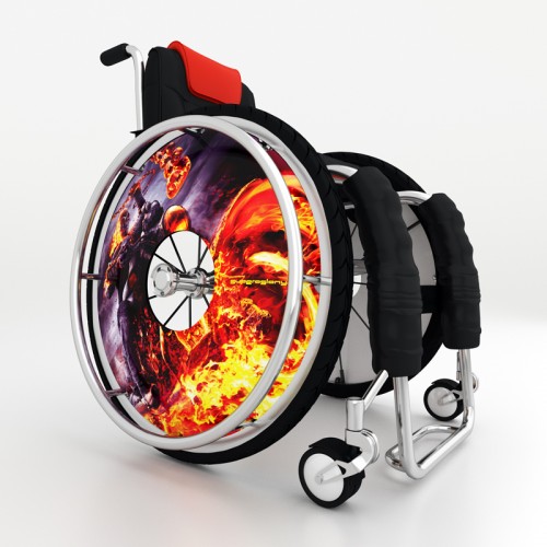 Ghost Rider Wheelchair Spoke Cover