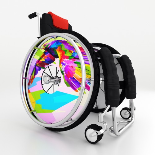 Rainbow Eagle Wheelchair Spoke Cover
